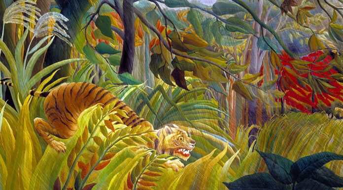 Nuovo ePub. “I misteri della giungla nera” di Emilio Salgari Sorpresa! (o Tigre in una tempesta tropicale) di Henri Rousseau