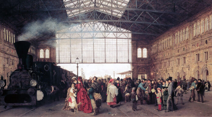 “Un’avventura di viaggio” di Franz Farga Arrival of a train at Vienna northwest-station. Karl Karger