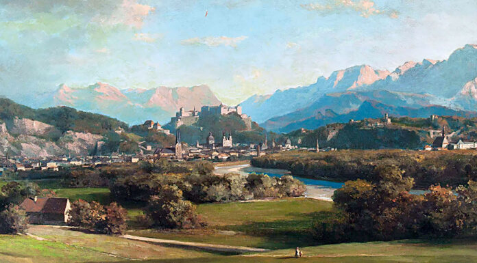 Mozart. Concerto, K 453 Panoramablick von Maria Plain auf Salzburg. Franz Kulstrunk