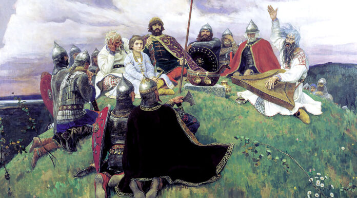 “Le aquile della steppa” di Emilio Salgari Viktor Vasnetsov. Boyan (1910).