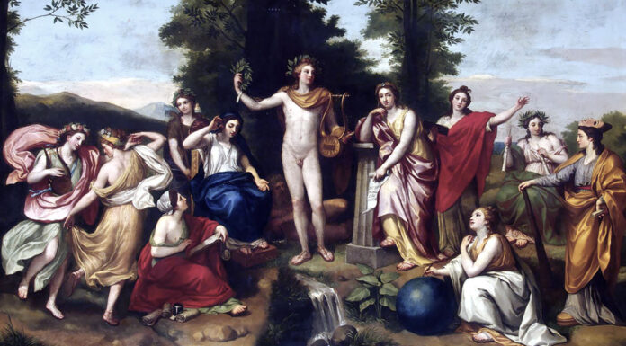 “Il Parnaso confuso” di Pietro Metastasio "Parnassus" di Anton Raphael Mengs