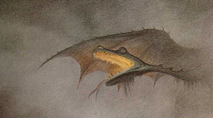 “L’osservatorio di Avu” di H. G. Wells Dragon Awakens di Theodor Severin Kittelsen - Pubblico Dominio