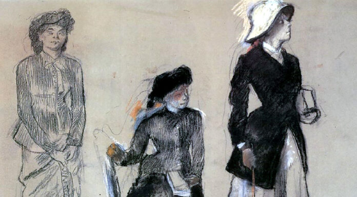 “Tre esistenze” di Gertrude Stein Project for Portraits in a Frieze - Three Women, Edgar Degas (1879)