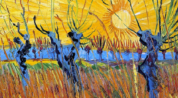 “Feria d’agosto” di Cesare Pavese Pollard Willows and Setting Sun, Vincent van Gogh (1988)