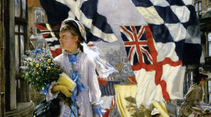 “Nazionalismo e lingua internazionale” articolo di Alfredo Stromboli A Fete Day at Brighton (Naval flags of various European nations seen In background), James Tissot