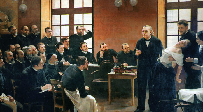 “Per la resurrezione del latino come lingua scientifica internazionale” di Carlo Pascal A Clinical Lesson at the Salpêtrière (1887, detail). André Brouillet