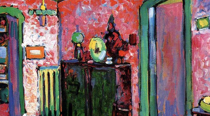 “Il cuore rivelatore” di Edgar Allan Poe Interno del mio soggiorno, di Wassily Kandinsky