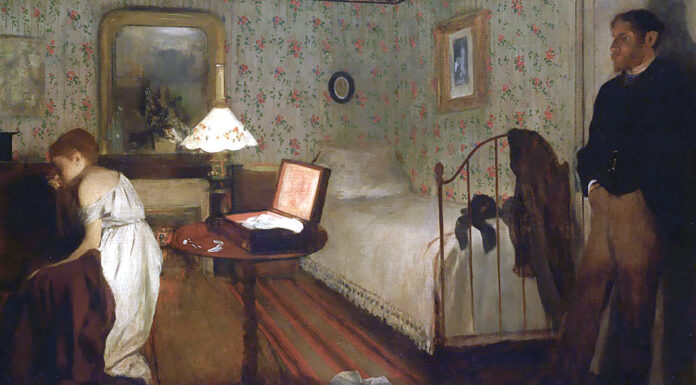 “La spalla alata” di Pia Rimini Interior (The Rape), Edgar Degas (1869)