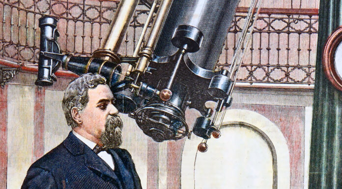 “La fine del secolo XX” di Giustino Ferri Giovanni Virginio Schiaparelli ritratto sulla copertina della Domenica del Corriere