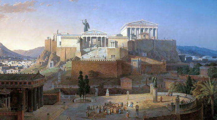 “Delle guerre del Peloponneso” di Thucydides Leo von Klenze (1784–1864), The Acropolis at Athens (1846)
