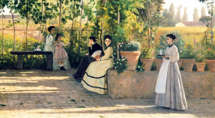 “Saper vivere” di Matilde Serao Un dopo pranzo (Il pergolato), di Silvestro Lega (1868)