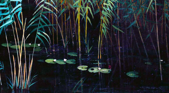 “Il giunco” di Pia Rimini Reeds and water lilies, Isaac Levitan (1889)