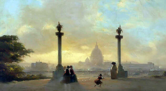 Nuovo ePub. “Il tempo del papa-re” di Agostino Chigi Veduta di Roma dal Pincio di Ippolito Caffi