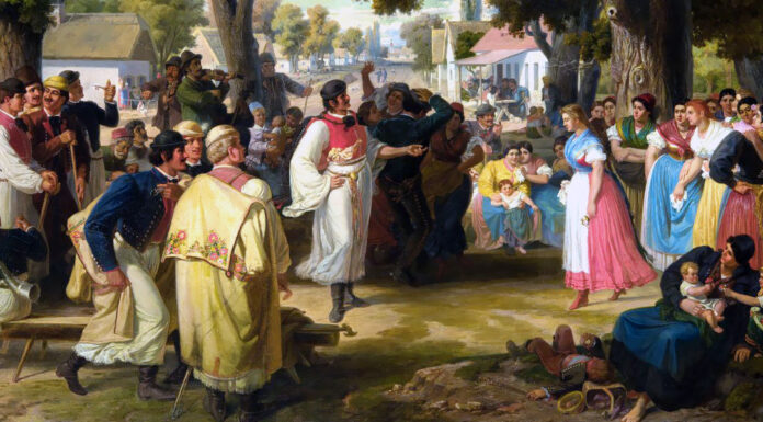 “Hungarischer Tanz n° 18 in Re maggiore” di Johannes Brahms The Village Beauty Getting Asked for a Dance. János Jankó