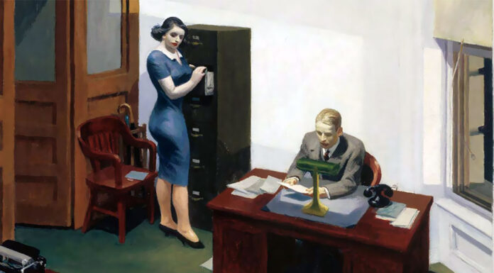 Nuovo ePub: “Che tipo quel Caution!” di Peter Cheyney Office at Night (Edward Hopper, 1940)