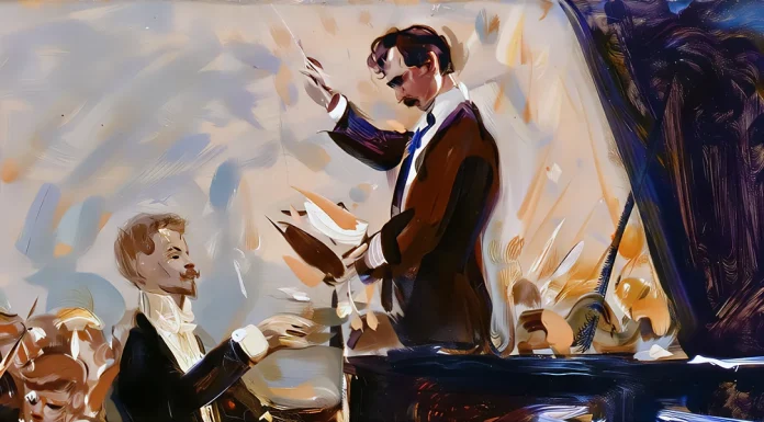 “Zuccarello distinto melodista” di Luigi Pirandello Skrjabin and Kussewitzky by Robert Sterl, 1910