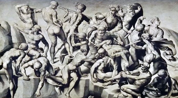 “Cronica. Tomo V” di Matteo e Filippo Villani Copia del cartone di Michelangelo della Battaglia di Cascina. Bastiano da Sangallo, detto Aristotile
