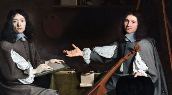 Marais. “Première Suite” “Double Portrait of both Artists”.Jean Baptiste de Champaigne, Nicolas de Plattemontagne