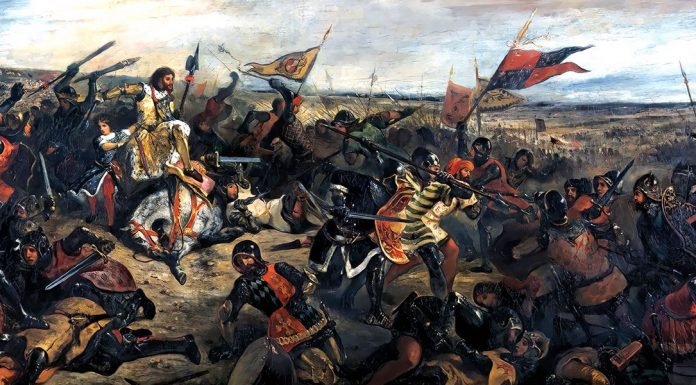 “Cronica. Tomo III” di Matteo Villani (Le roi Jean à la) bataille de Poitiers. Eugène Delacroix