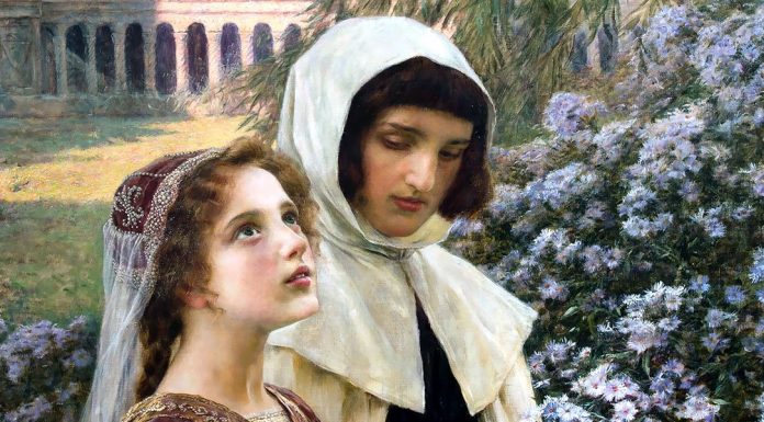 “L’amor platonico” di Neera “Incipit Vita Nova” – Dante, di Cesare Saccaggi (1903)