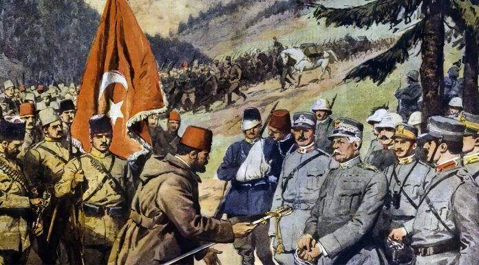 “La grande proletaria si è mossa…” di Giovanni Pascoli La guarnigione Turca di Rodi si arrende il 16 Maggio 1912 vicino Psithos al generale Italiano Giovanni Ameglio. Domenica del Corriere