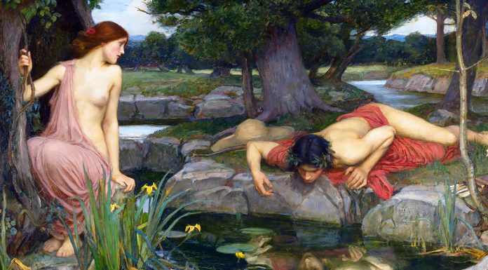 “Casa «la Vita»” di Alberto Savinio Echo and Narcissus, John William Waterhouse