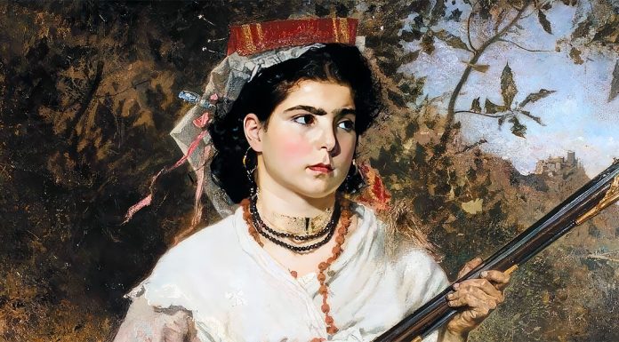 “Il brigantaggio alla frontiera pontificia dal 1860 al 1863” di Alessandro Bianco di Saint-Jorioz The Brigand’s wife, Anton Romako (1872)