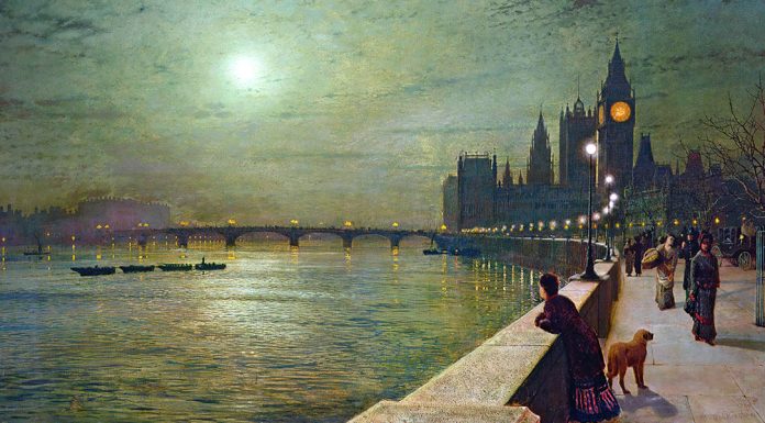 Nuovo ePub. “Il diamante del rajà e altri racconti” di Robert Louis Stevenson Reflections on the Thames, Westminster. John Atkinson Grimshaw