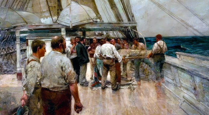 Nuovo ePub. “Lord Jim” di Joseph Conrad The Burial at Sea. Frank Brangwyn