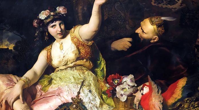 Rimskij-Korsakov. “Shahrazād” Scheherazade and Shahryār by Ferdinand Keller, 1880