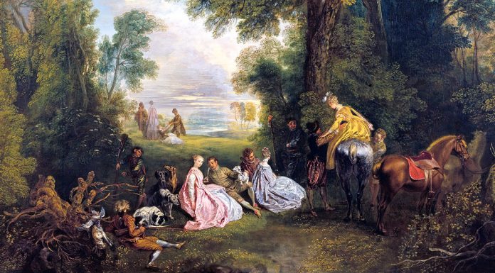 Haydn. “Sinfonia concertante” Jean-Antoine Watteau, The Halt during the Chase (c. 1718–1720)