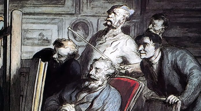 “Pe’ belli occhi della gloria” di Salvatore Farina Visitors in the workshop of a painter, Honore Daumier