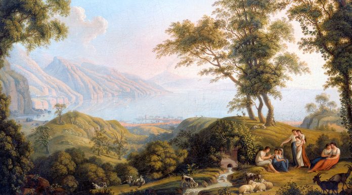 “Sinfonie di concerto grosso” di Alessandro Scarlatti “Paesaggio meridionale con il Vesuvio”. Ludwig Philipp Strack