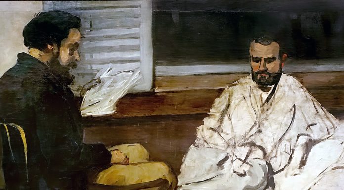 “Studi sulla letteratura contemporanea. Seconda serie” di Luigi Capuana Paul Alexis Reading a Manuscript to Emile Zola, Paul Cezanne (c.1870)