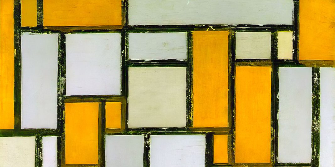 Composition with Gray and Light Brown, Piet Mondrian (1918)