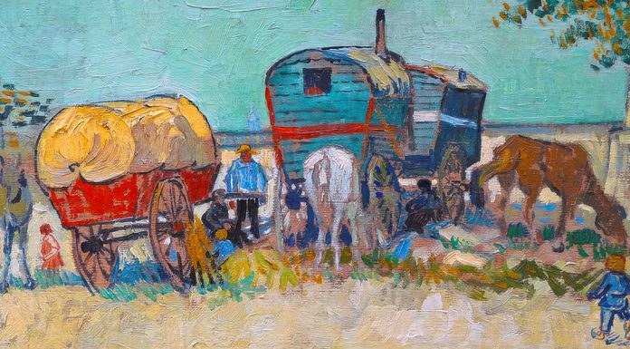 “Tenda e castello” di Roberto Sacchetti Encampment of Gypsies with Caravans, Vincent van Gogh (1888)