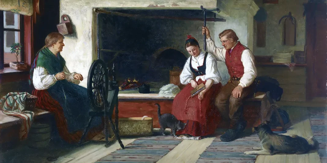 By the Hearth, Adolf von Becker