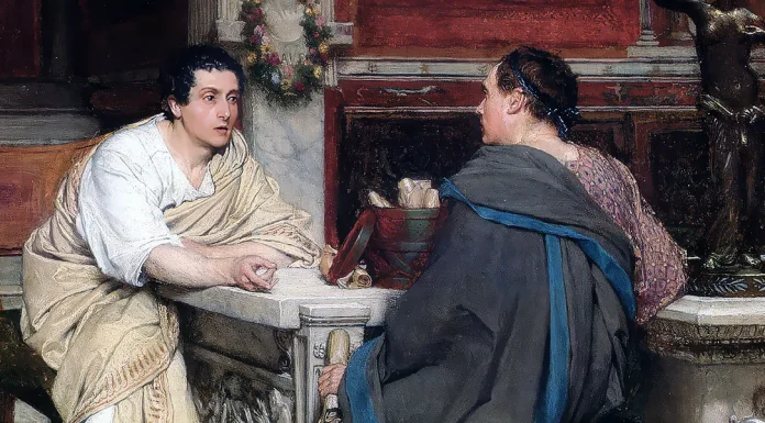 “Lo stato e l’istruzione pubblica nell’impero romano” di Corrado Barbagallo The Discourse, Sir Lawrence Alma-Tadema