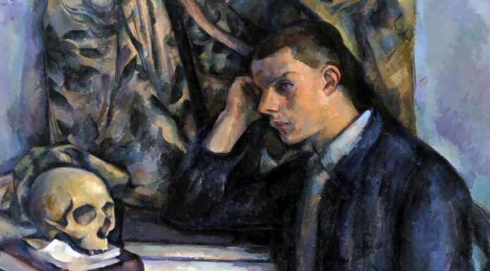 “I vivi e i morti” di Giuseppe Antonio Borgese Young Man and Skull, Paul Cezanne