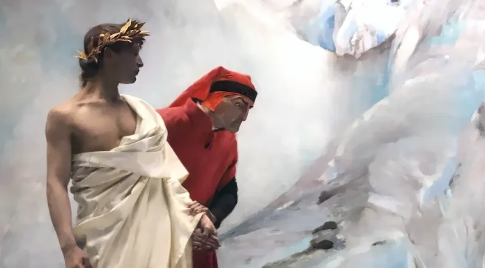 “Storia degli italiani. Tomo XV” di Cesare Cantù Dante et Virgile aux Enfers; cercle des traîtres à la patrie. Gustave-Claude-Etienne Courtois