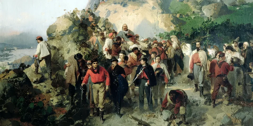 The Wounded Garibaldi after the Battle of Aspromonte, Gerolamo Induno (c.1862)