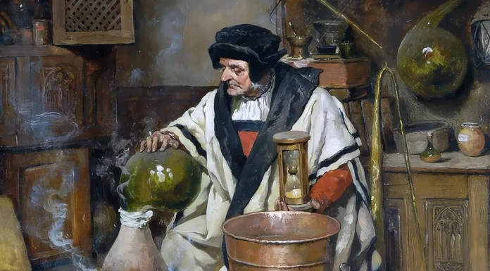 “Il trattato della quinta essenza” di Ramón Llull Joseph Leopold Ratinckx. Der Alchemist