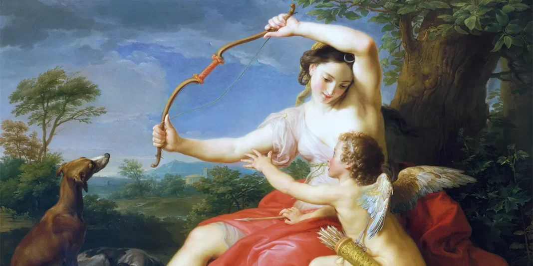 Diana and Cupid, Pompeo Batoni (1761)