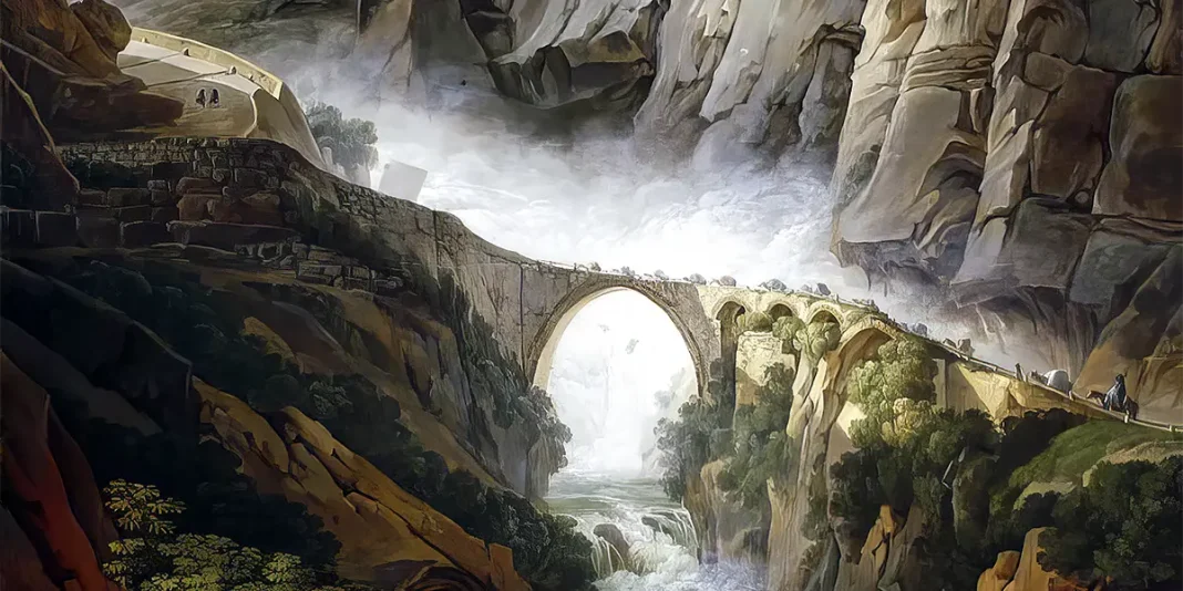 Die Teufelsbrücke, 1824, Aquarell von Peter Birmann (Pierre), 1768-1844