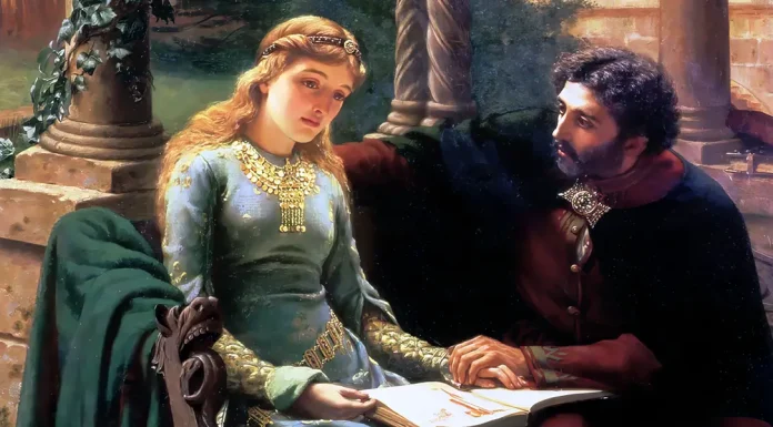 “Santajusta” di Alfredo Pitta Abelard and His Pupil Heloise, Edmund Blair Leighton