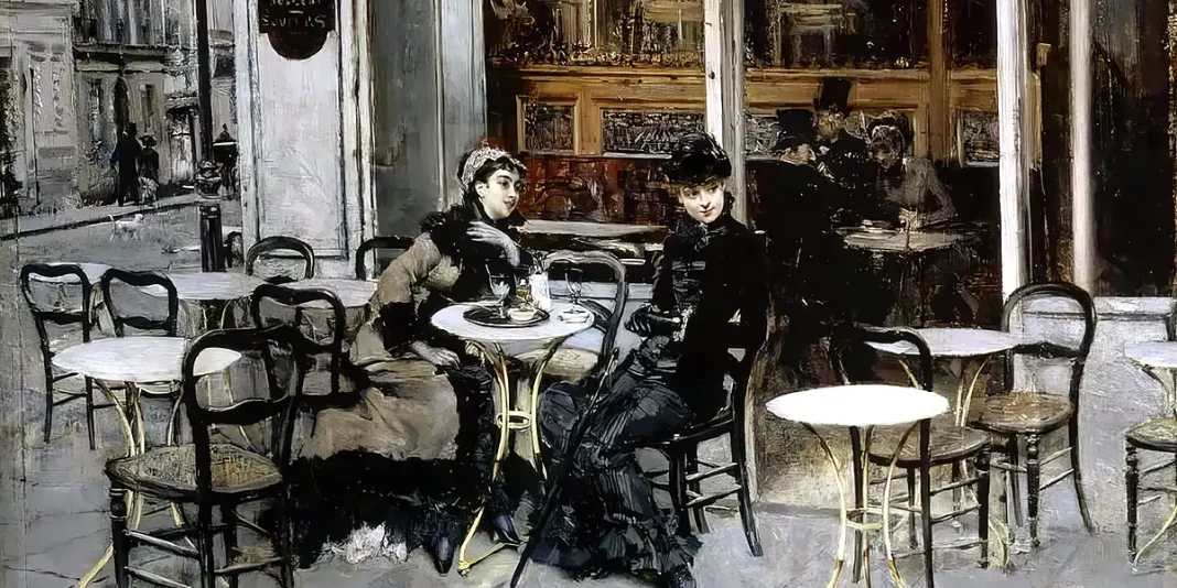 Conversation at the Cafe, Giovanni Boldini (c.1879)