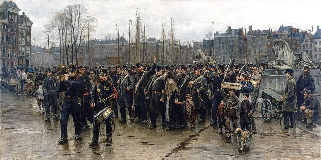 Transport of colonial soldiers, Isaac Israels (between 1883 and 1884)