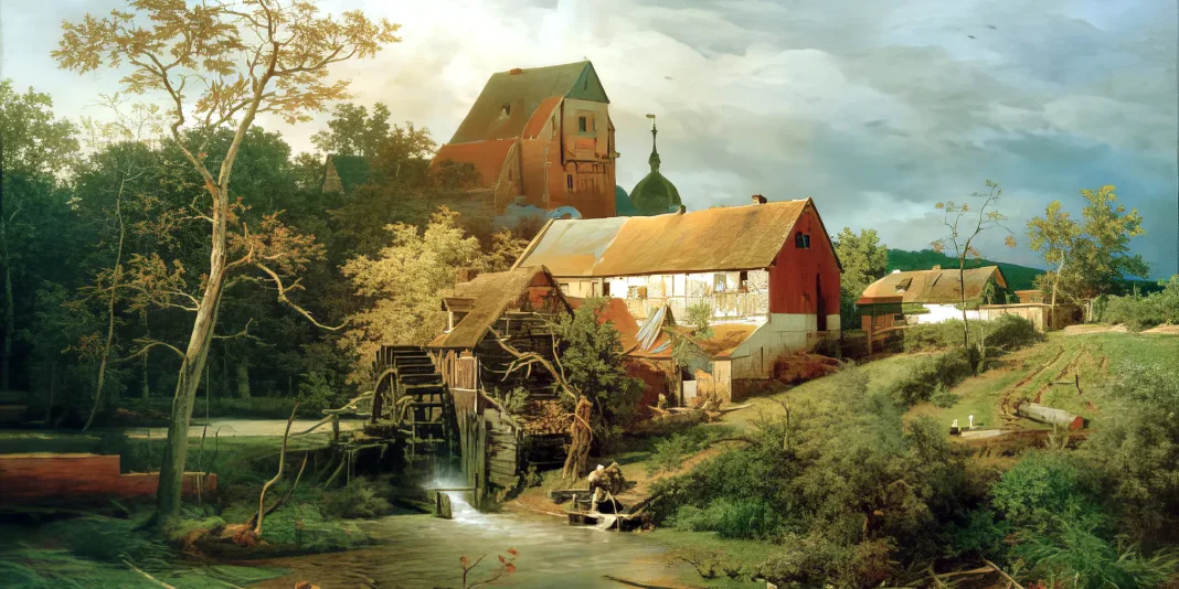 Erft mill by Andreas Achenbach