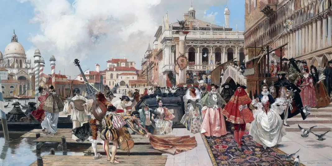 “Carnevale a Venezia” di François Flameng