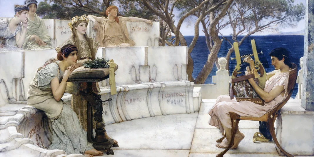 Sappho and Alcaeus. Sir Lawrence Alma-Tadema